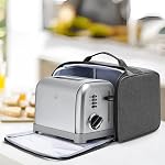 YARWO 2 Slice Toaster Cover with Bottom and Solid Structure, Toaster Cover Compatible with Amazon Basics 2 slice, Elite Gourmet Toaster, Small Bread Machine Bag with Visible Window, 29 x 21 x 20.3 cm