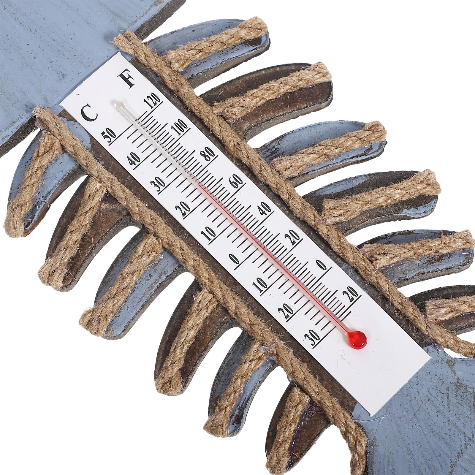 Housoutil Medidor de Temperatura Decorativo de Pared Forma de Hueso para Patio y Jardín Uso en Interiores y Exteriores