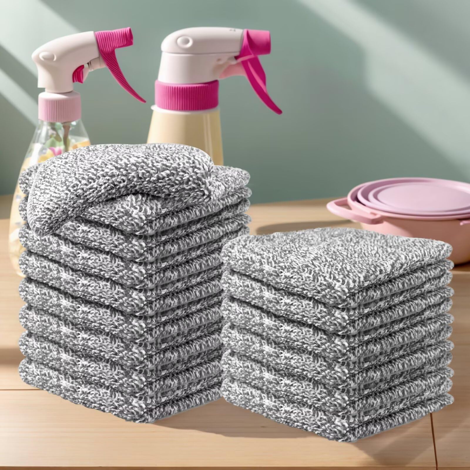 15 PCS Microfiber Cleaning Cloths High Performance Ultra Absorbent Towel for Streak Free Shine Car Glass Household Cleaning