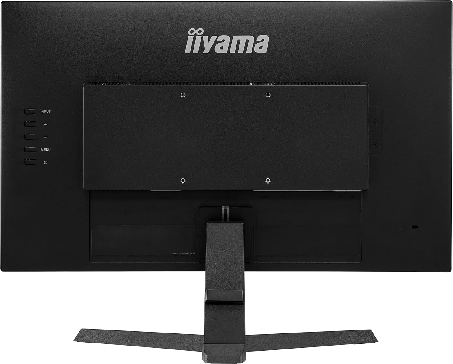 Bak view of the iiyama G2470HSU-B1 monitor showing the control buttons and VESA mount area.