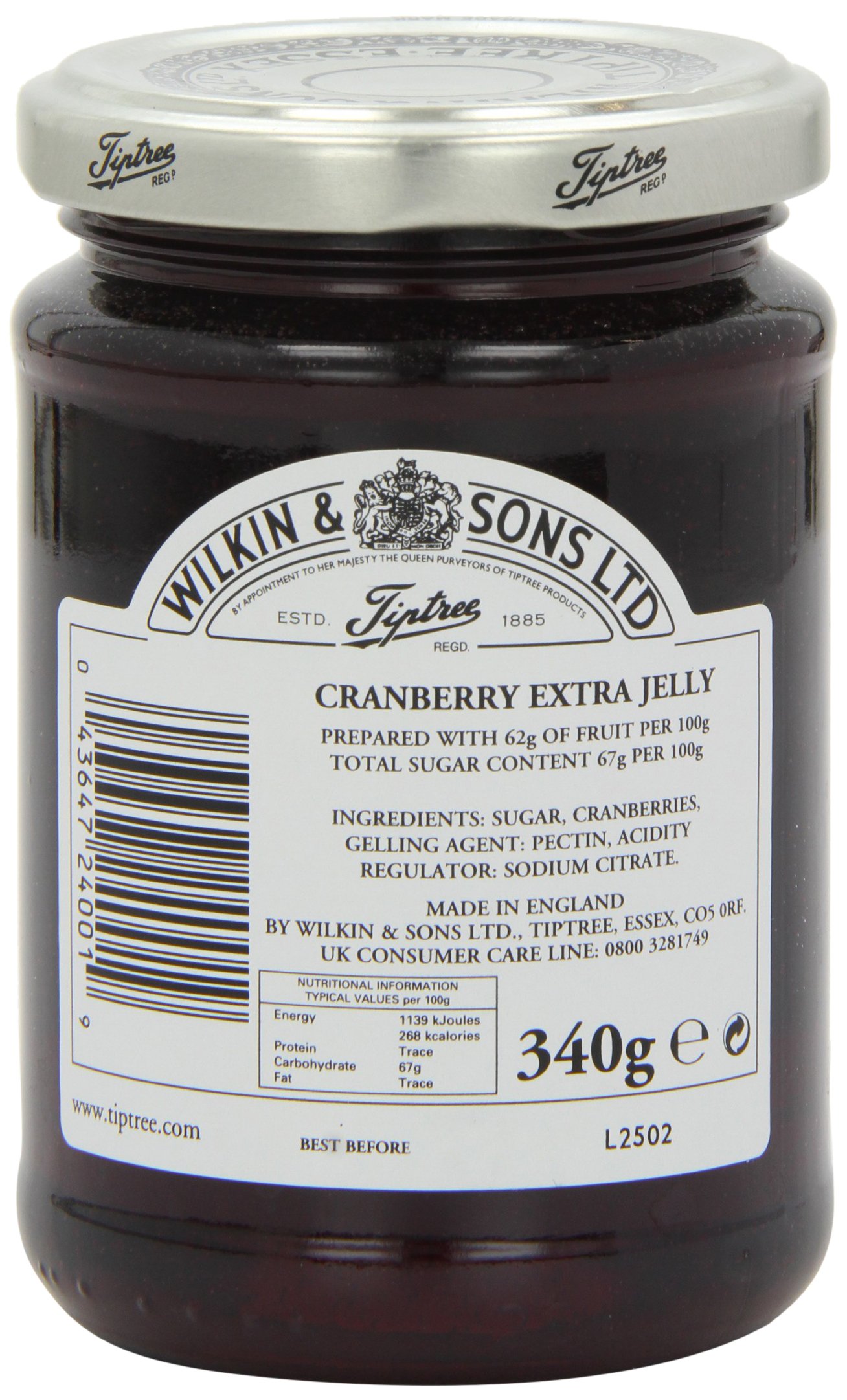 TIPTREE Galaretka brusznicowa 340 g - Zestaw 6 szt