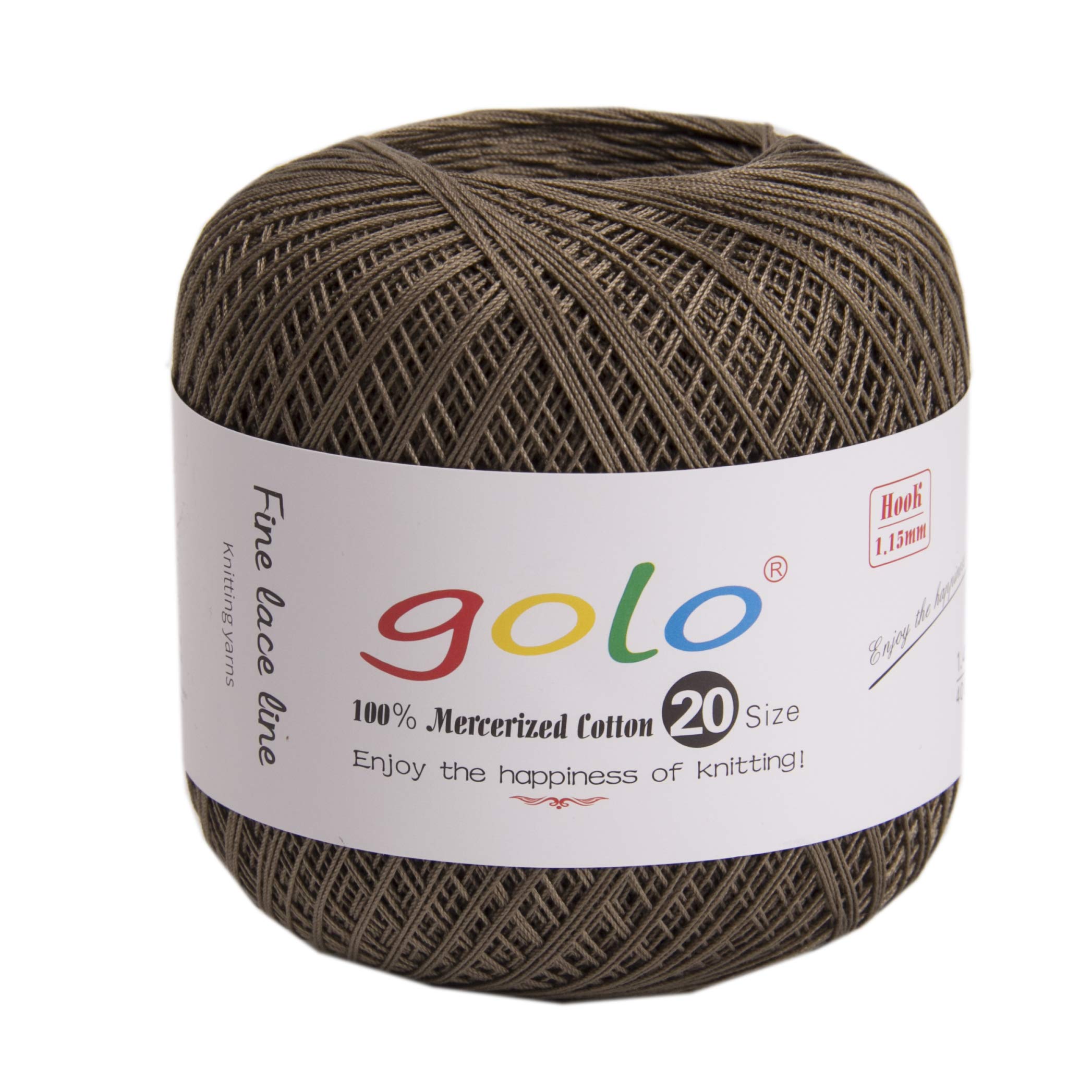 Crochet Thread Size 20 for Hand Knitting Crochet Yarn for Hand Knitting (Grey coffer-815) — image 1