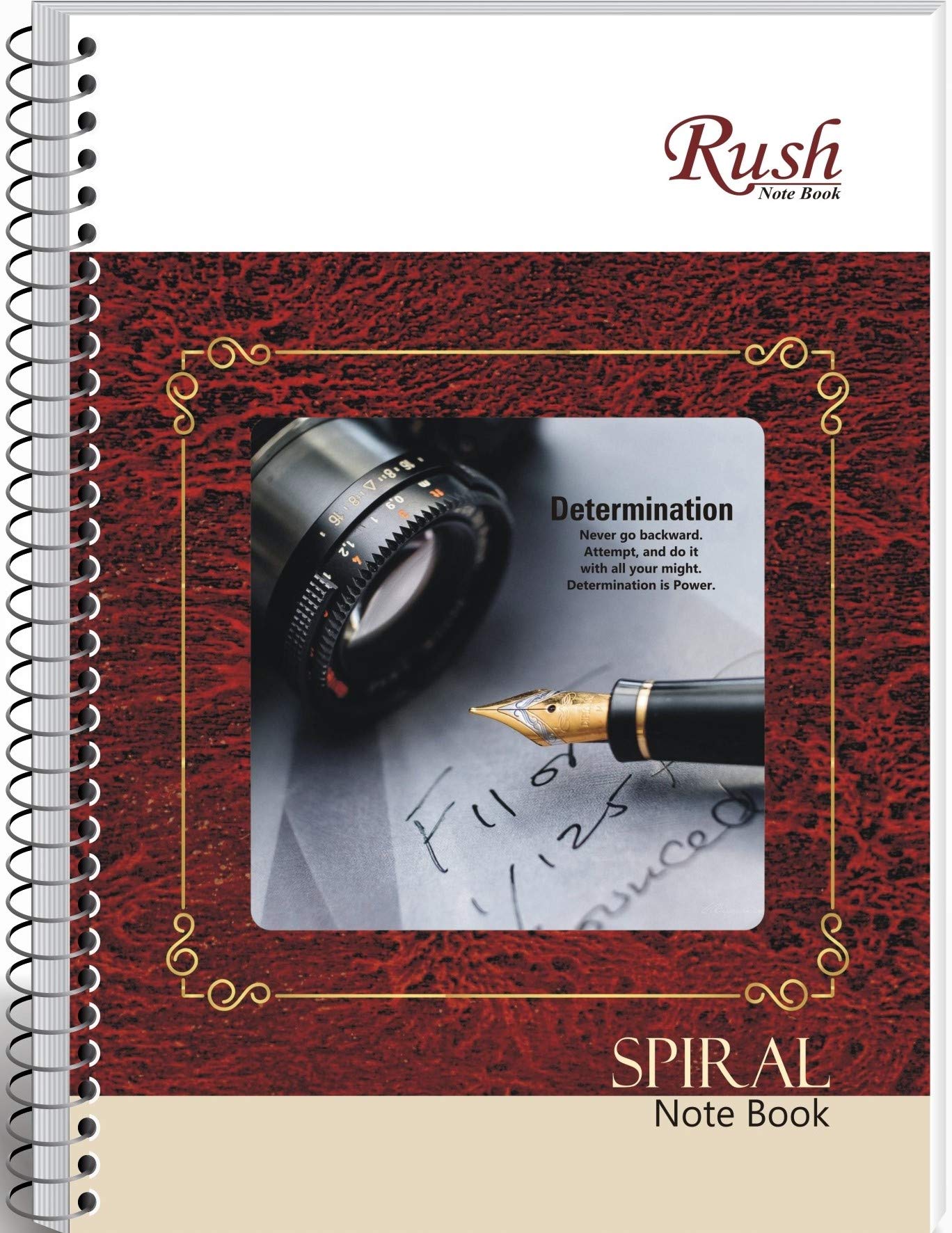 Rush - Quaderno a spirale, 200 pagine, formato A4, 5 pezzi, 200 pagine, 29 x 21 cm, rigatura singola, rilegatura a spirale