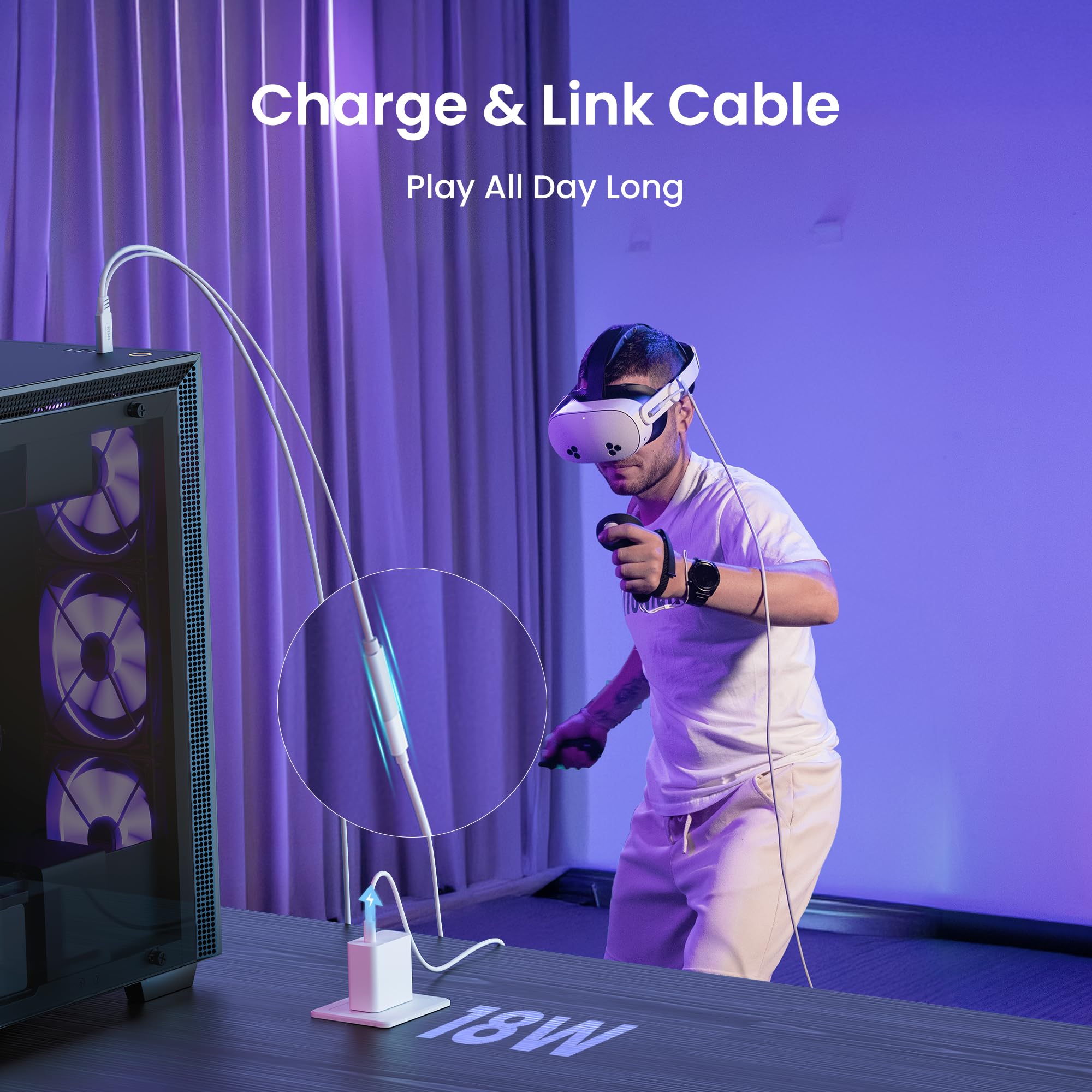 Amazon.com: KIWI design Link Cable with Charging 13FT | Compatible