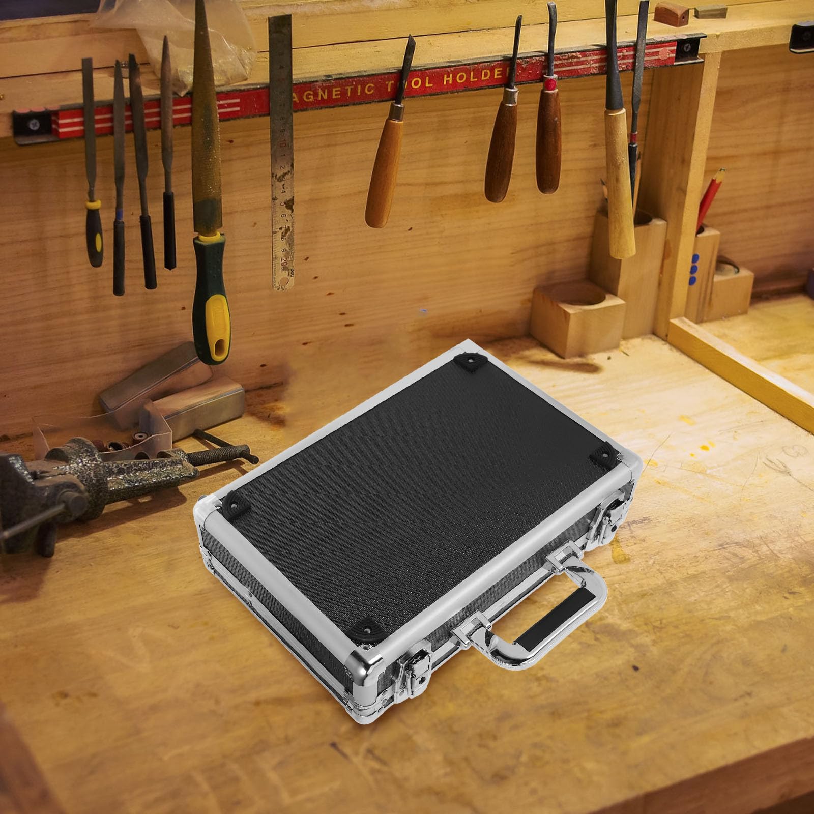Gatuida Coffret à Outils Portable en Alliage D’Aluminium Noir