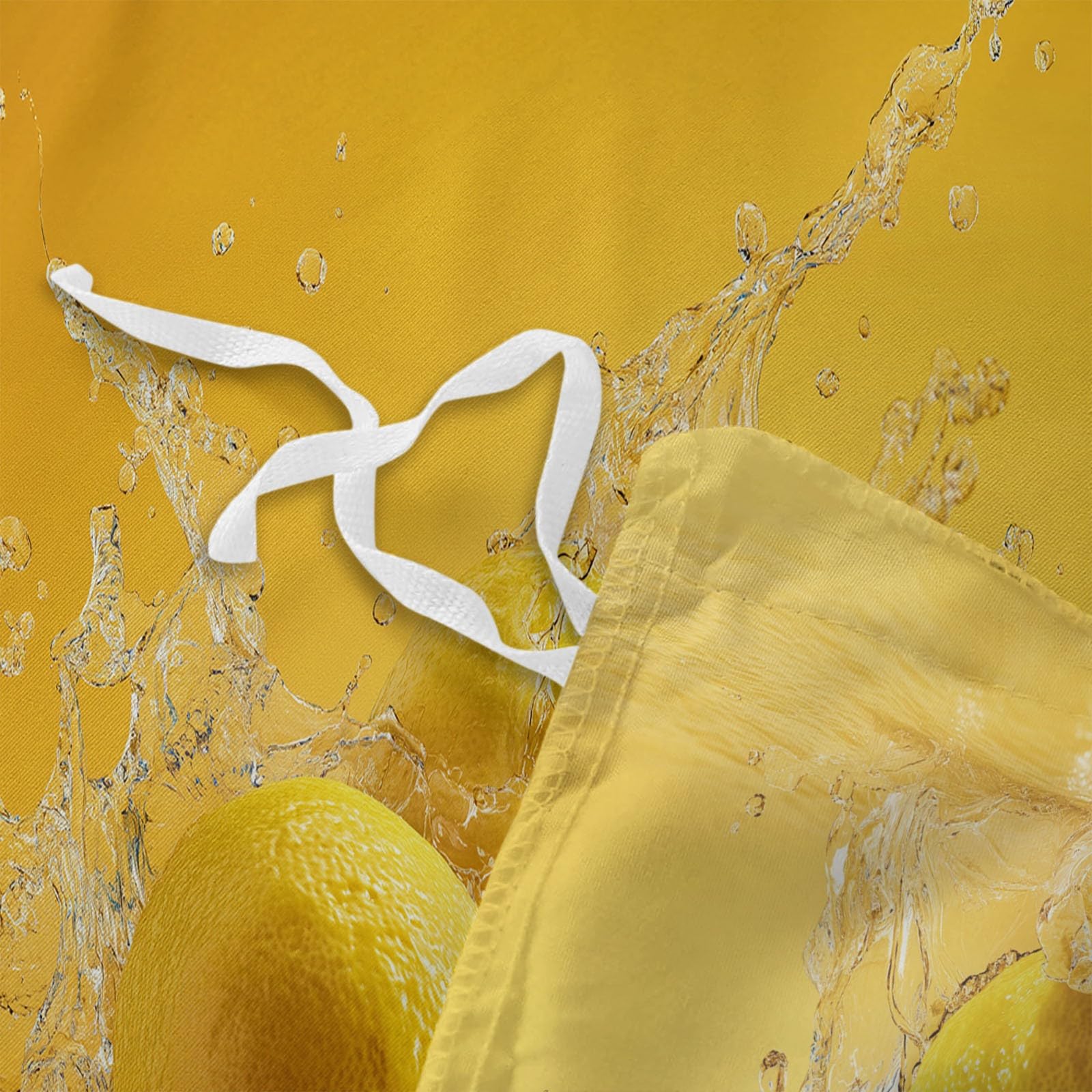 Generisch Komplet pościeli 3D, z mikrofibry, fotograficzna, cytryna, 200 x 200 cm, żółta, miękka, oddychająca, z 2 poszewkami na poduszkę 80 x 80 cm, na wszystkie pory roku