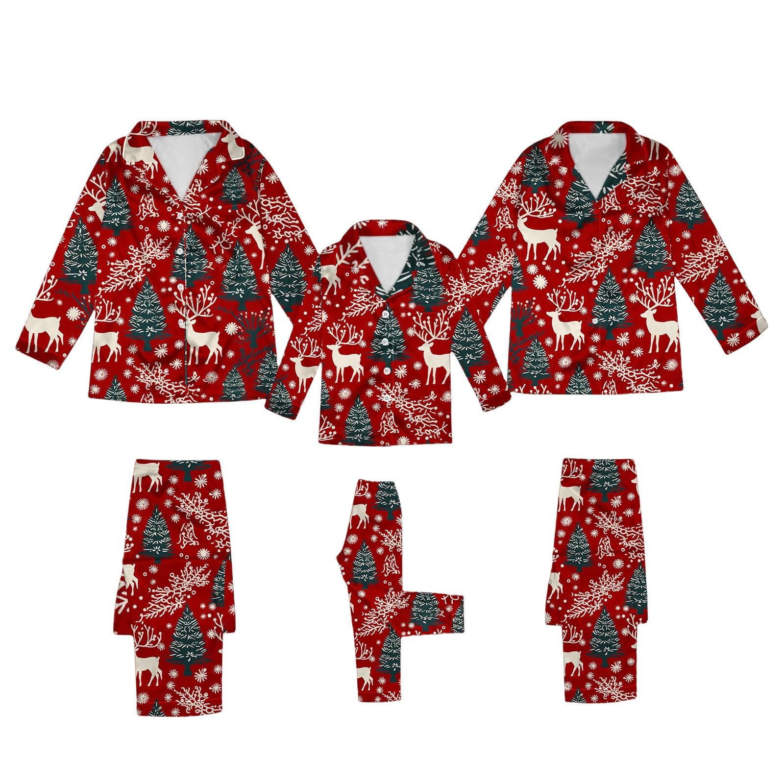 Silk Stain Family Pajamas Matching Sets 2025 Button Down Shirt and Pants Silky Xmas Pjs Jammies for Family Pictures