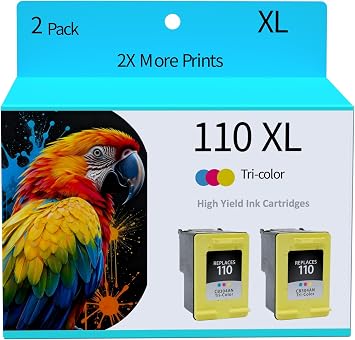 High Yield 110 Ink Cartridges Replacement for HP 110 Tricolor Ink Cartridges CB304AN Compatible with HP Photosmart A646 A516 A616 A617 A440 A526 A430 A717 A636 A536 A716 A512 Printers