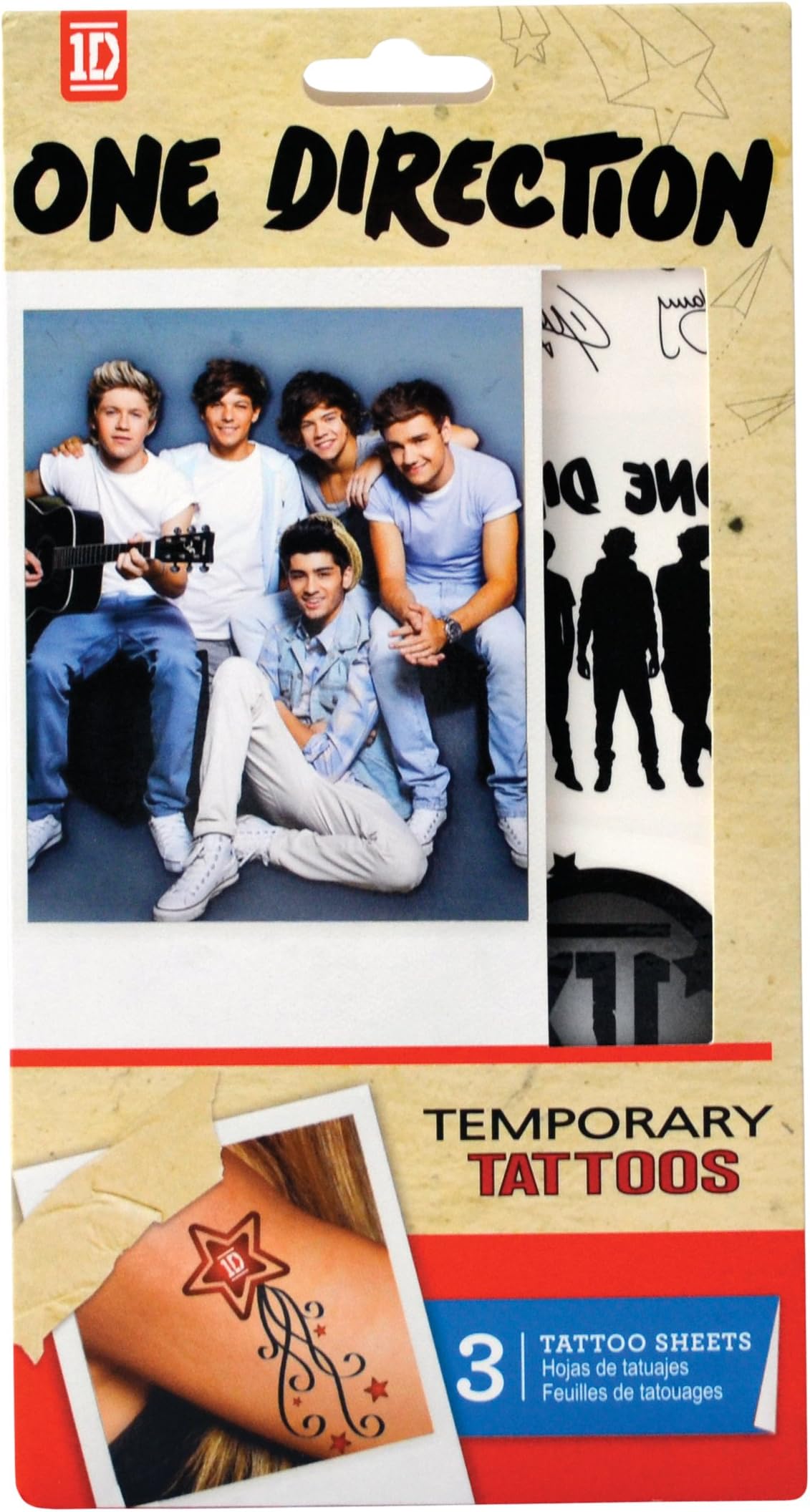 Tempt Tattous One Direction Waterbased Temporary Tattoo, Basic One, 0.4 Ounce