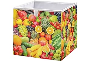 Mixed Fruits and Vegetables Cube Storage Bin: Your Harvest Fresh Storage Solution