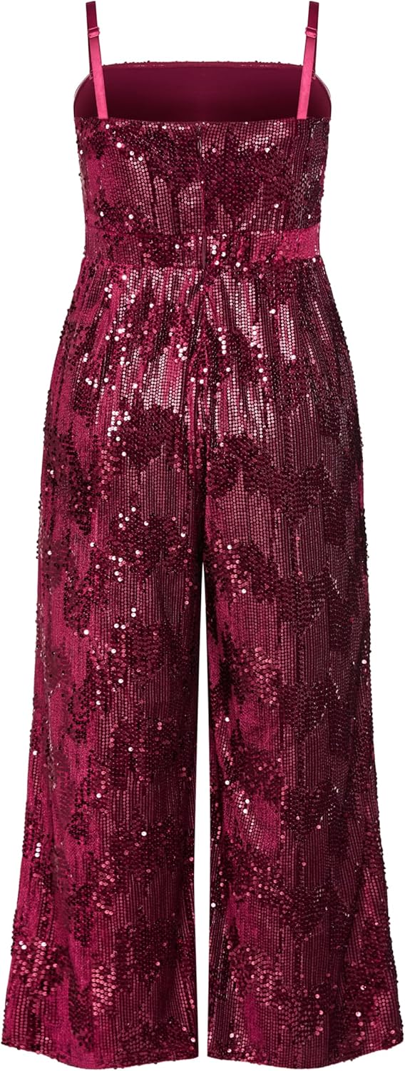 City Chic Women's Plus Size Jumpsuit - Glimmer Sequin Strapless - Image 5