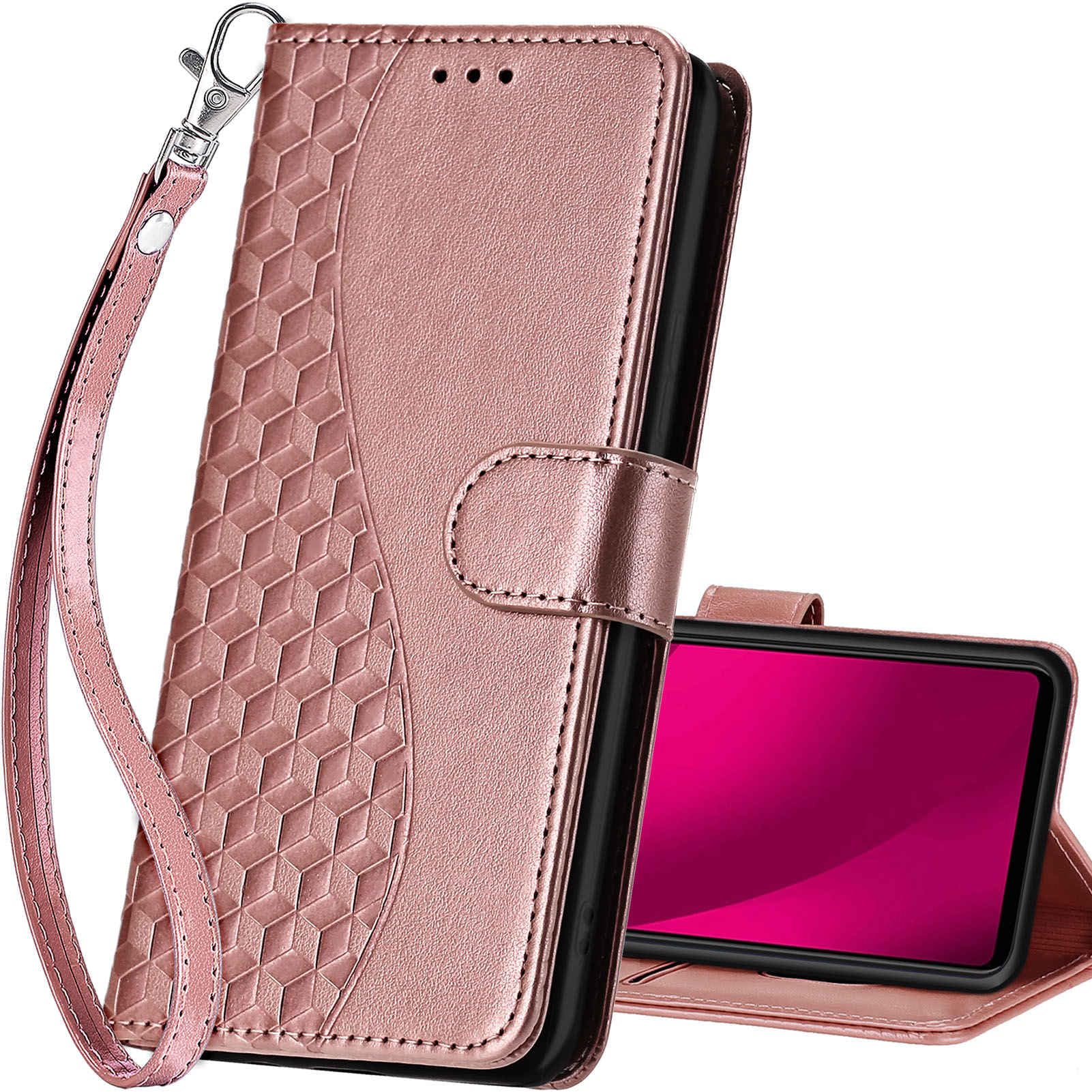 SASYMALY for T-Mobile Revvl 7 Pro 5G Wallet case, Flip Folio Cover with Stand Feature for Women Men, PU Leather Phone Case Fit for T-Mobile Revvl 7