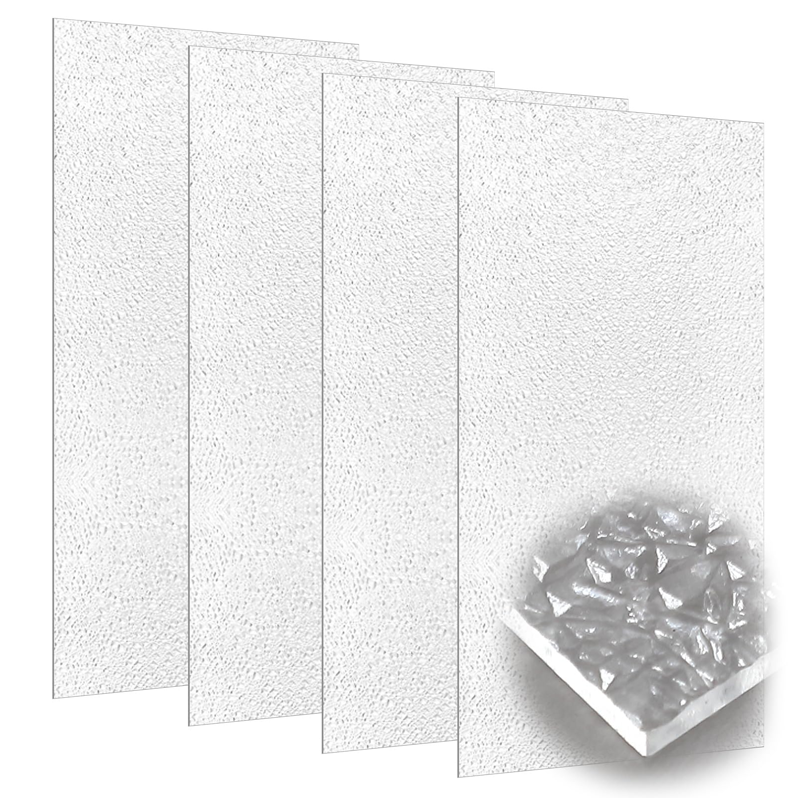 Photo 1 of Pushglossy 4-Pack Acrylic Cracked Ice Flat Panels