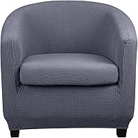 Vista 14 de Lellen Funda para silla de club con funda de cojín de asiento, fundas de sofá, fundas redondas para silla de bañera, funda protectora de sillón