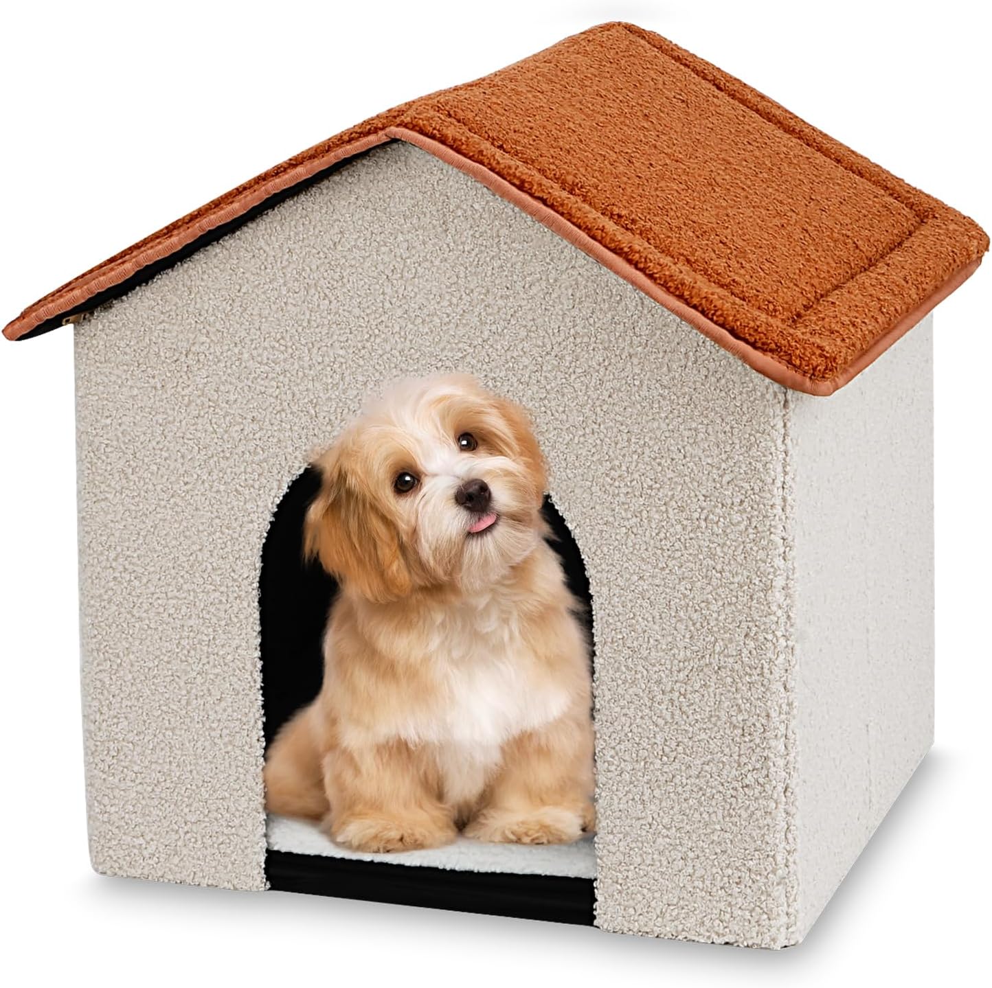 SEAHOME Hundehütte Plüsch - Faltbares Schlafnest Für Hunde & Katzen