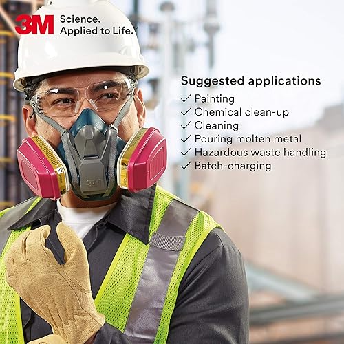Miniatura 6 de 3M Cartucho/filtro respirador P100 60926, 1 par, NIOSH, ayuda a proteger contra vapores orgánicos, gases ácidos, amoniaco metilamina, formaldehído y