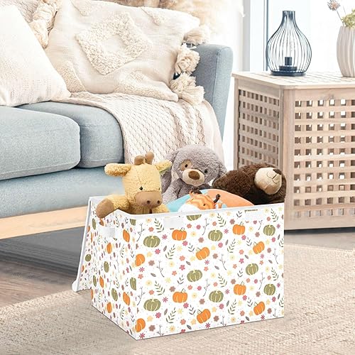 Miniatura 4 de Thanksgiving Pumpkin Pattern Storage Containers With Lids Collapsible Closet Storage Bags For Clothes for Toy Storage Dormroom Storage