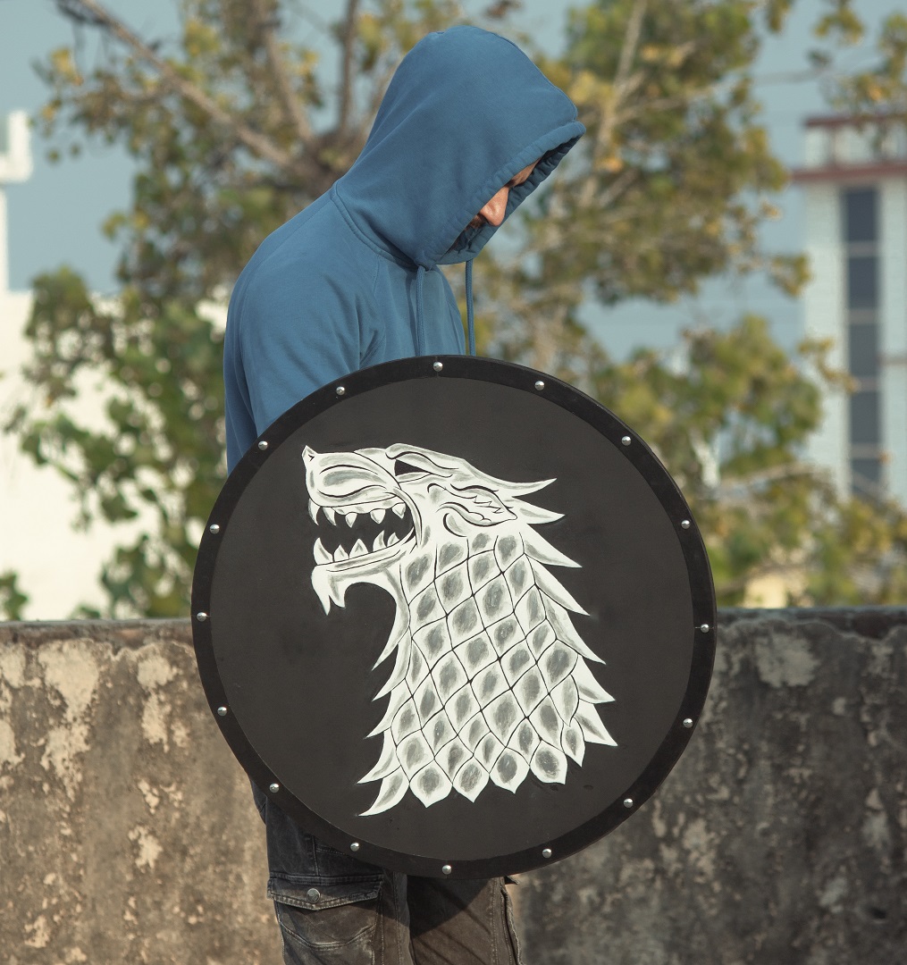 Amazon.com: smspidy Handcrafted Medieval Viking Oak Shield - Game