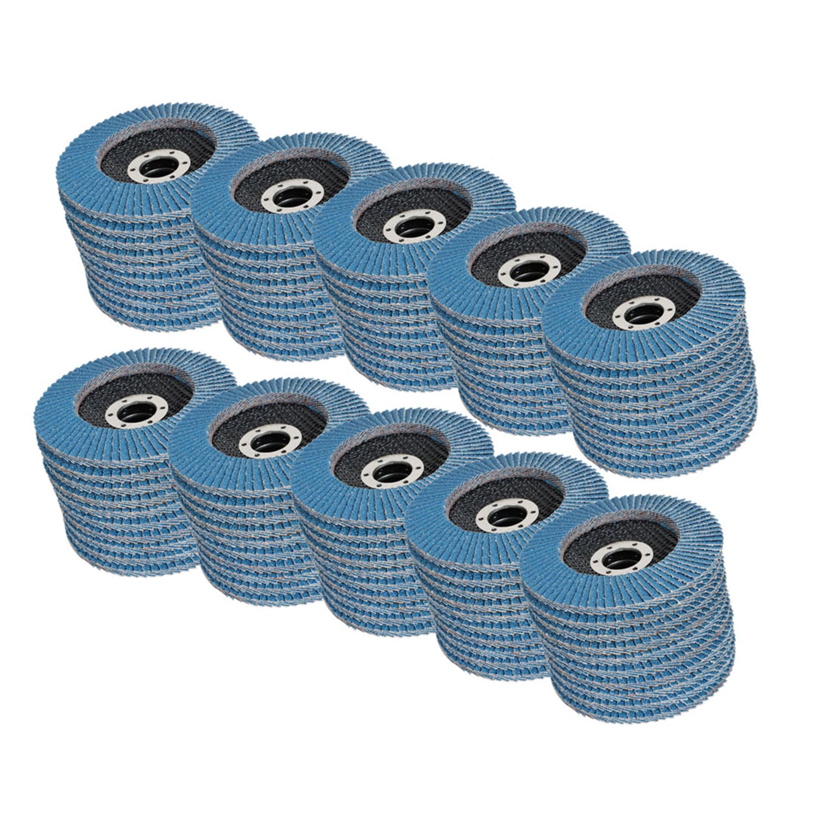 findmall 100 discos de solapa de 4-1/2 x 7/8 pulgadas, grano 40, rueda de molienda de circonia, disco de lijado abrasivo