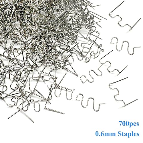 Miniatura 5 de 1400 grapas de soldador de plástico, grapas de soldadura de plástico, grapas calientes de 0.6 0.031 in, suministros de soldadura para pistola