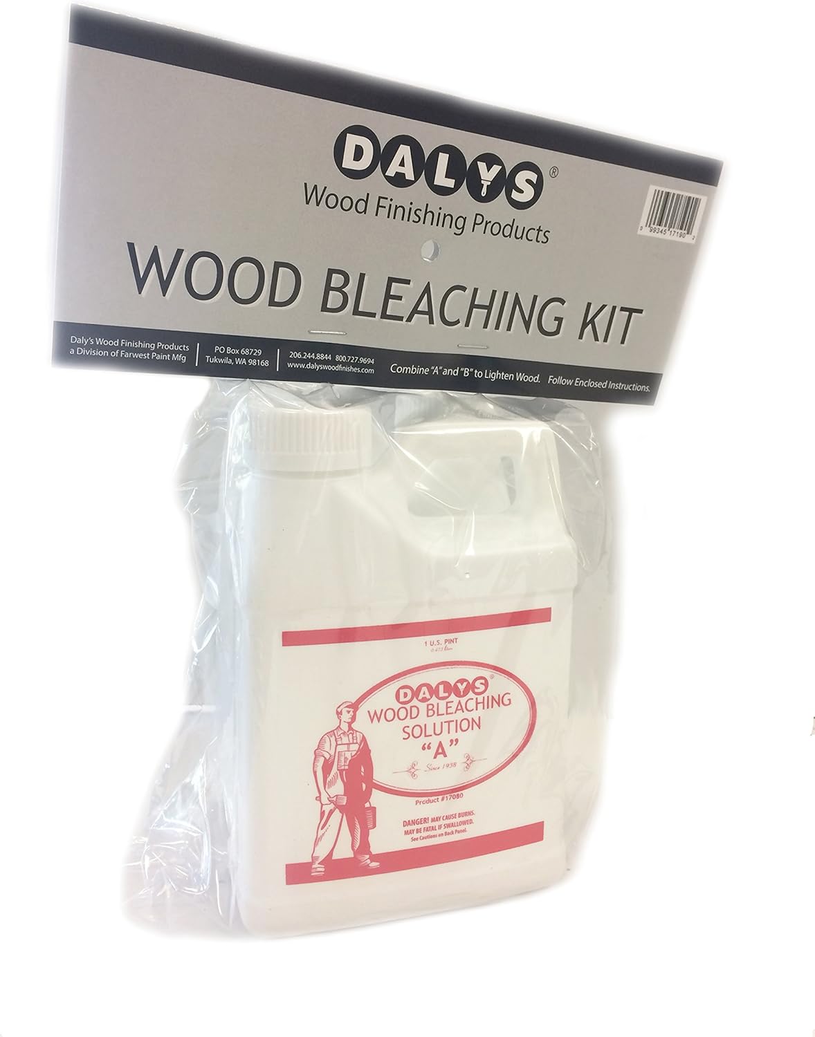 Daly’s Wood Bleach Solution Kit Containing Solution A and B