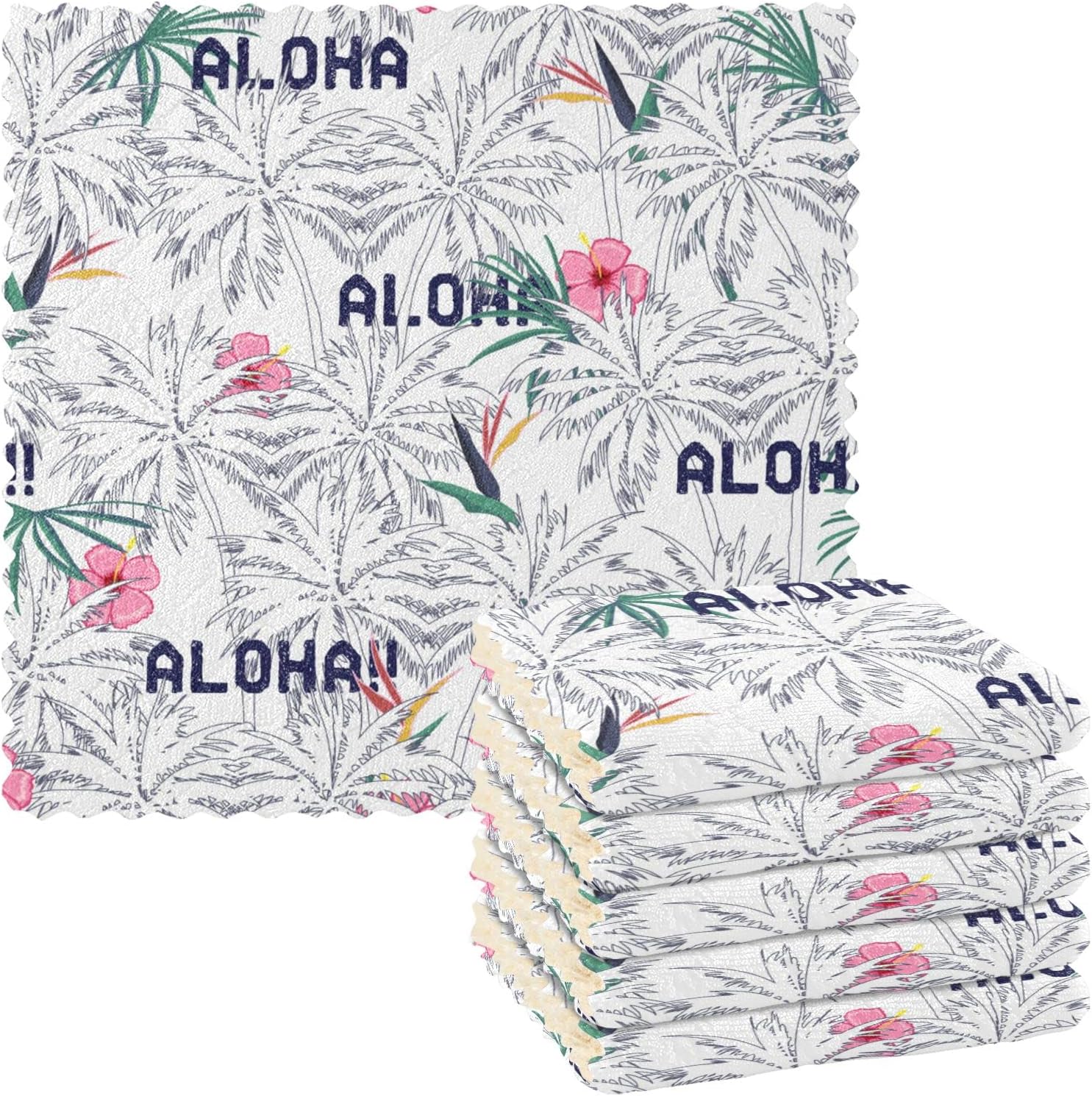 Lot De 4 Torchons De Cuisine Doux Et Absorbants Pour Sécher