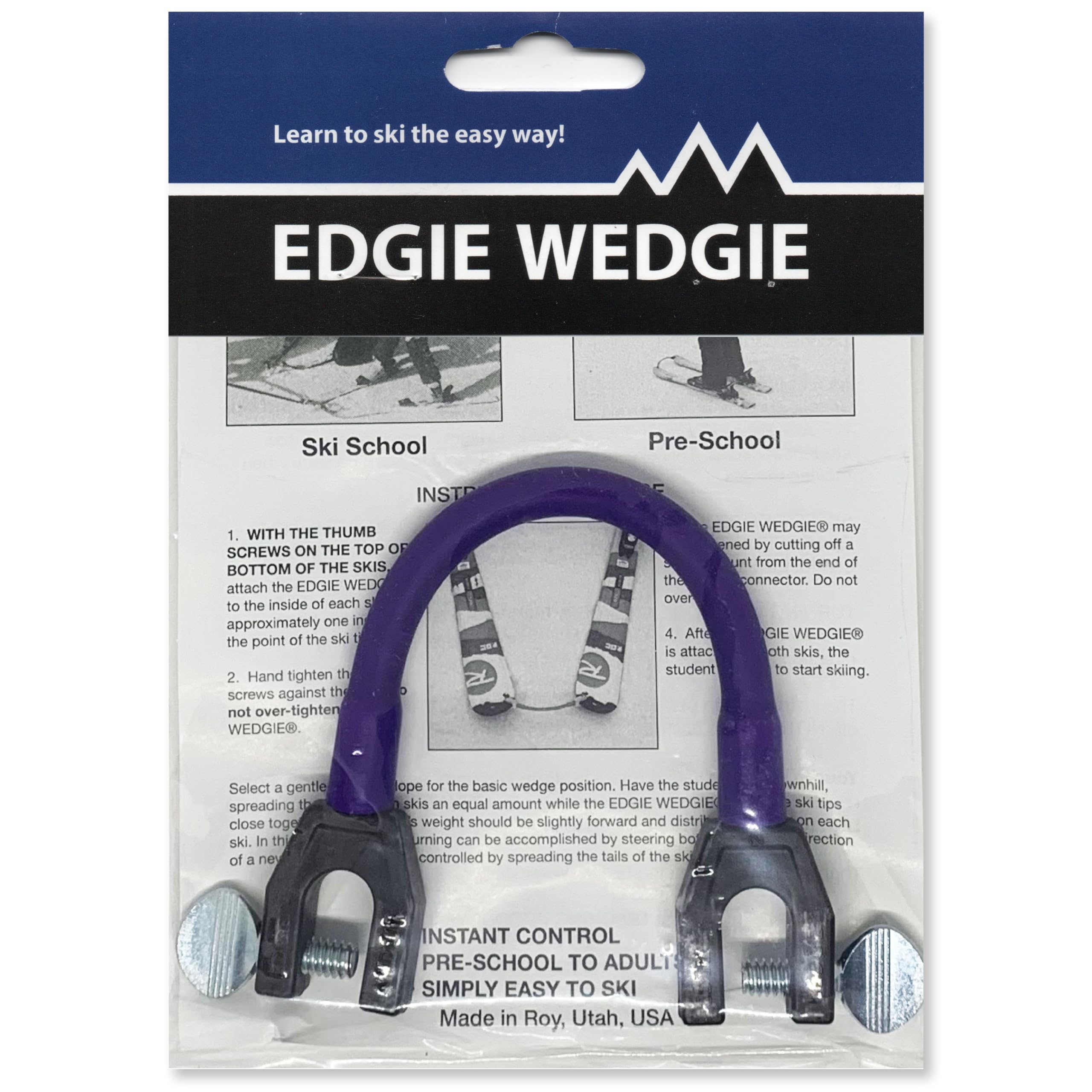 Edgie Wedgie - The Original Ski Tip Connector (Purple) — image 1