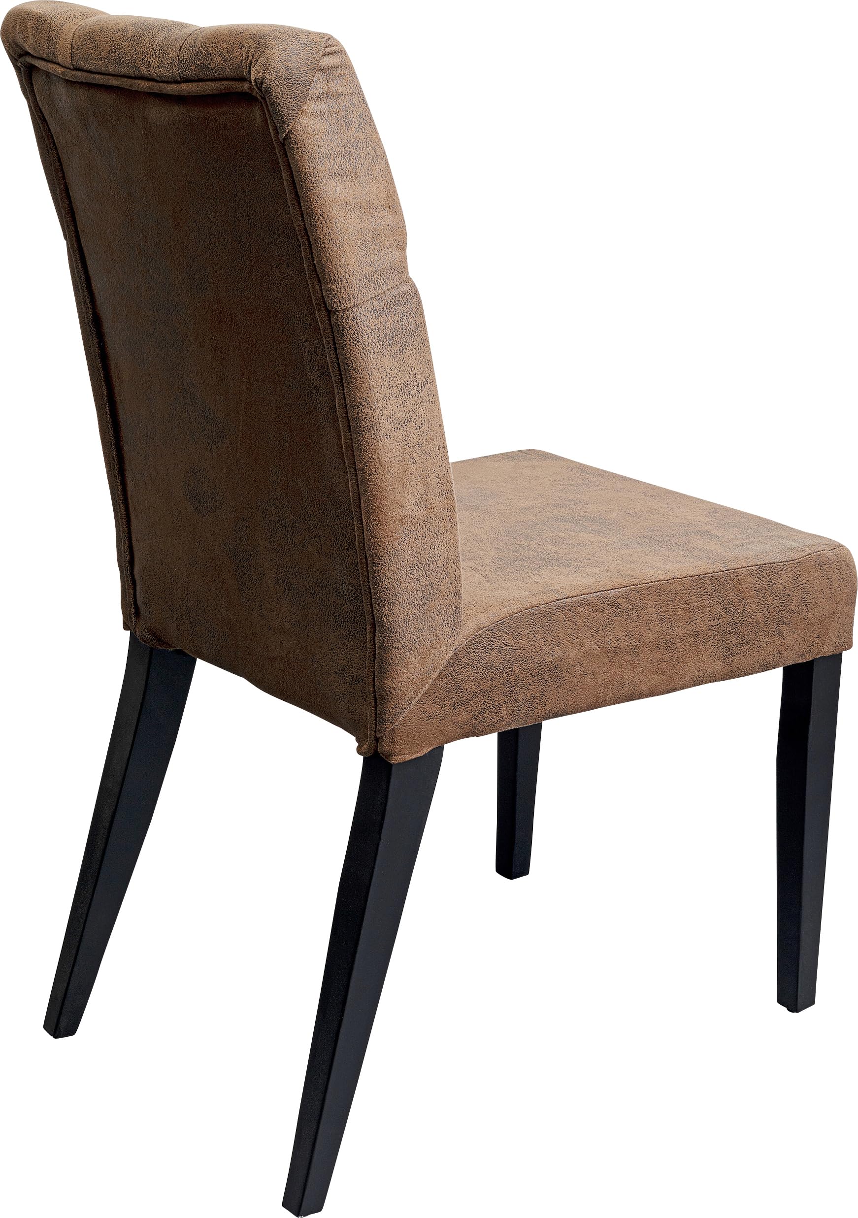 Kare Design Chaise Casual Buttons Vintage, Marron, Aspect Cuir, Moderne, Chaise salle a Manger, Maison, Salon, Cuisine, 90x45x58 cm (H/L/P)