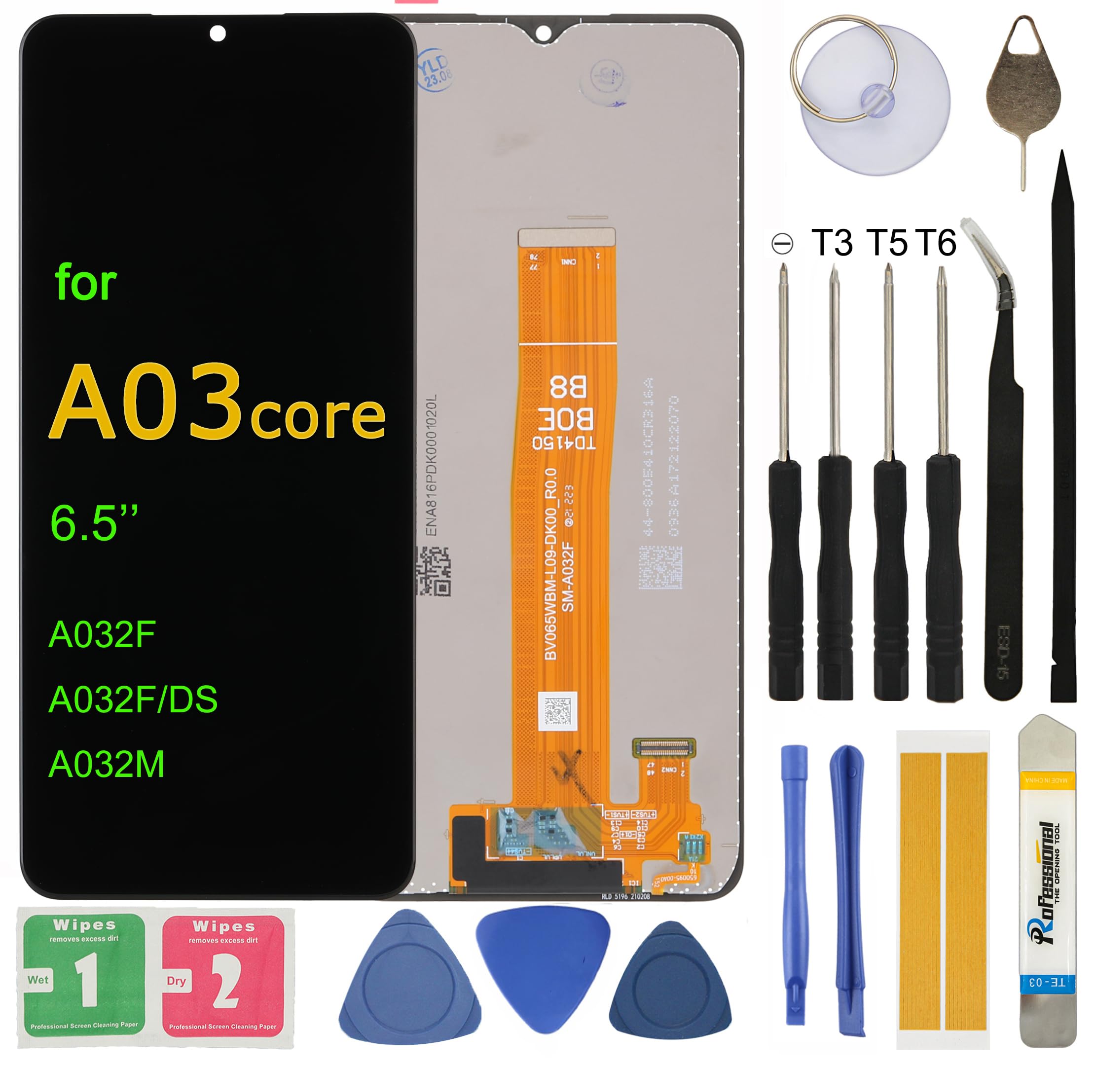 LCD Screen Replacement for Samsung Galaxy A03 Core A032 A032F A032M A032G SM-A032F/DS Assembly LCD Display Touch Screen Digitizer Tools Kit (No Frame)