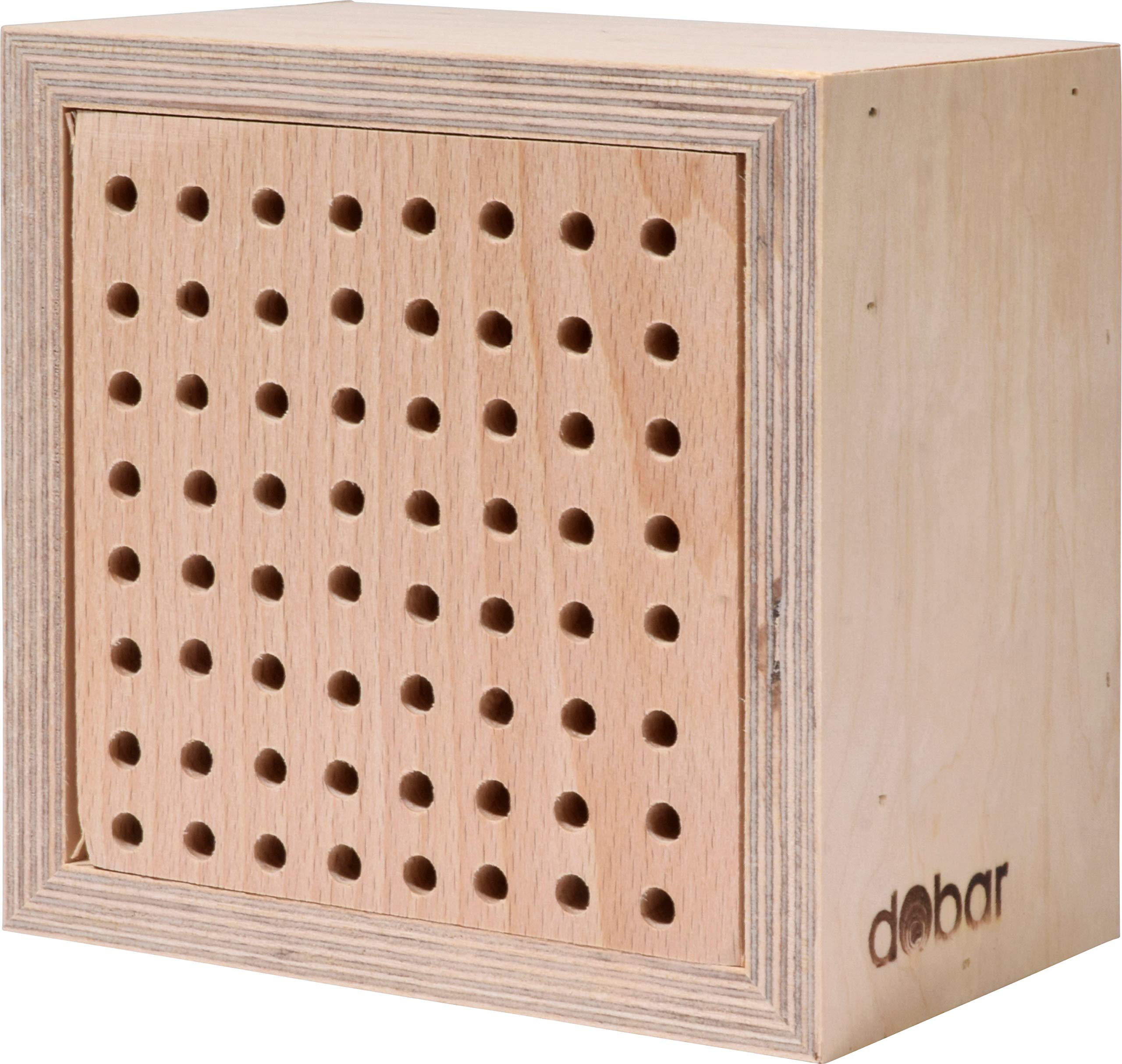 LUXUS-INSEKTENHOTELS 28410e Großes Profi-Wildbienenhotel - Wildbienen-Nisthilfe Holz - Insektenhotel mit Schutzrahmen - Wildbienenhaus Buchenholz Papierröllchen - 45 x 15 x 31 cm