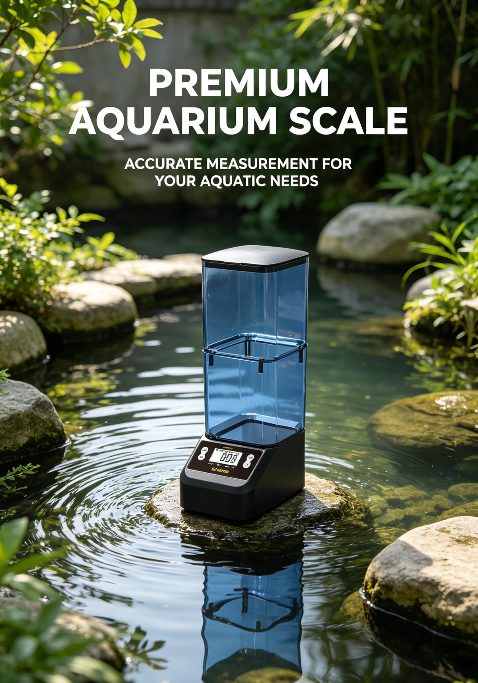 Mangeoire Automatique pour Bassin, 2L fishkeeper Distributeur Automatique pour Aquarium avec Minuterie, 1 À 6 Repas/Jour, Système Anti-Blocage, Mode Manuel/Automatique,(Piles Non Incluses)