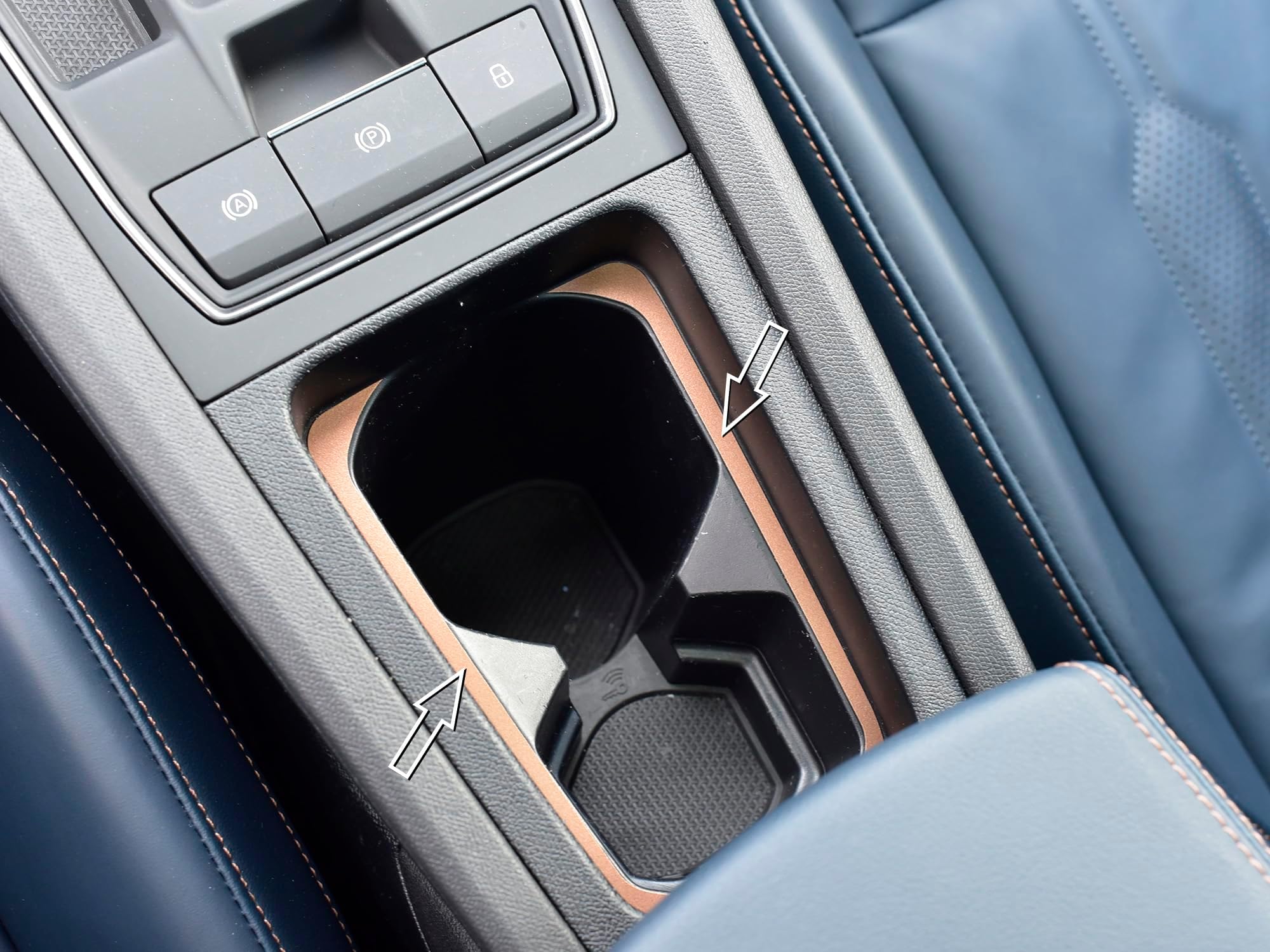 Steel Cover for Cupra.Leon/Formentor | Colour COOPER Style – Decoration Cup Holder | 2 Pieces Stainless Steel V1 V2 VZ1 VZ2 VZ3 VZ5 VZ Veloz Edition Leon Tuning Accessories