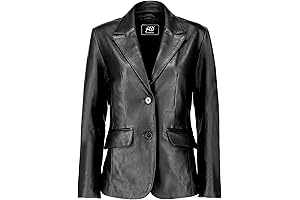 Wilson's Leather Classic 2-Button Lambskin Leather Blazer for Women