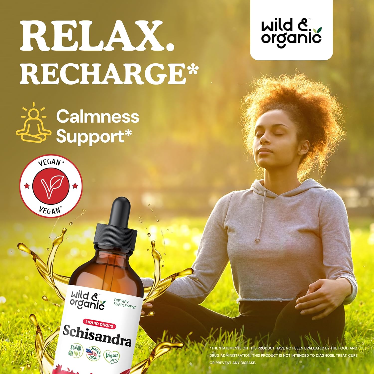 Wild & Organic Schisandra Tincture 500 mg - Natural Schisandra Supplement for Relaxation - Liquid Chinensis Berry Extract - Vegan, Sugar & Alcohol-Free Drops - 4 fl oz - Image 2