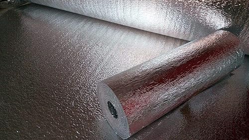 Miniatura 5 de US Energy Products (0.118 in) Escudo de aislamiento de espuma reflectante, escudo térmico, barrera radiante de aislamiento térmico, 2 pies x 25 pies