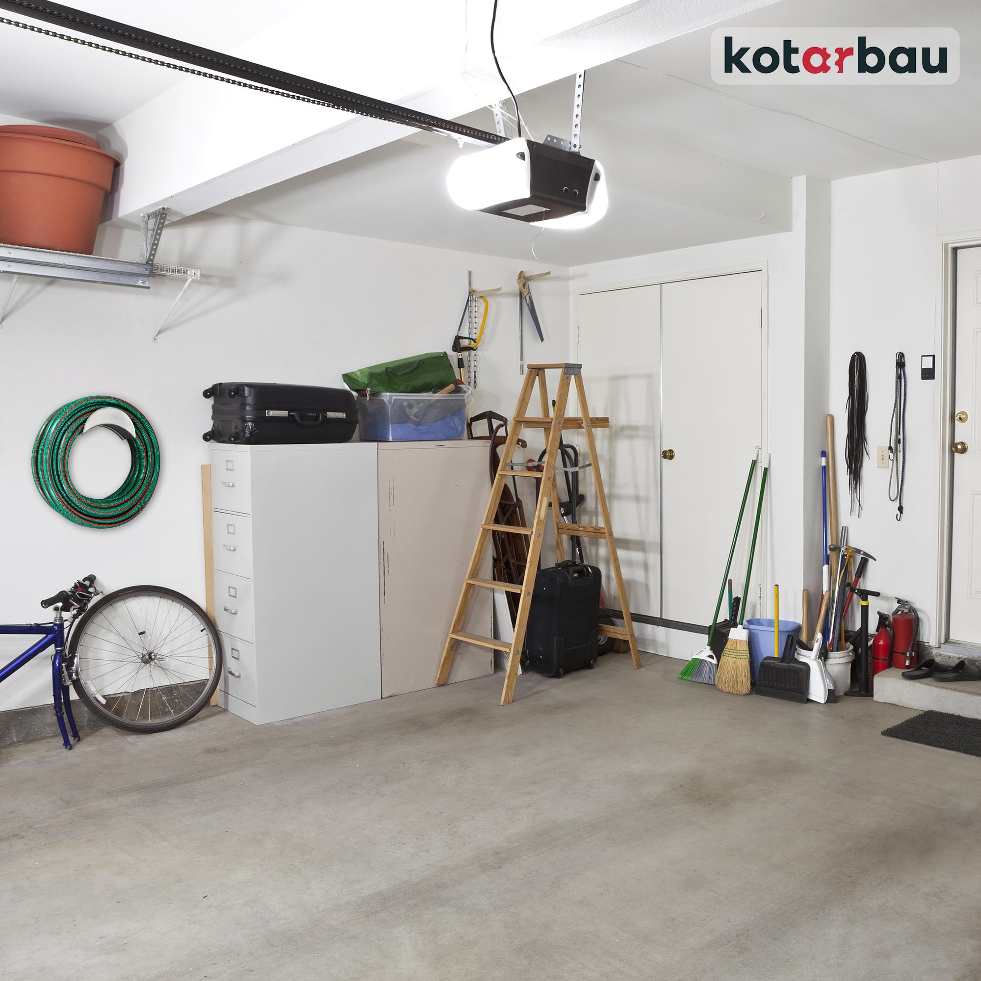 KOTARBAU® 2 x Support Tuyau Arrosage Mural | Suspension Murale en Acier | Enrouleur Mural Tuyau Arrosage | Porte Tuyau Arrosage Mural | Support Mural Tuyau Arrosage | Accroche Tuyau Arrosage