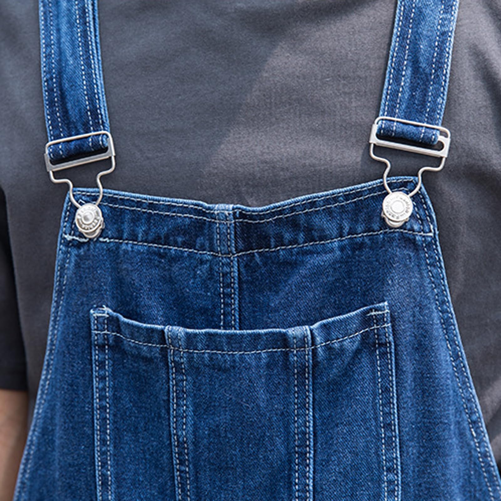 Monos Pantalones De Vaqueros Hombre,Overoles Vaqueros,Correa De Hombro Ajustable,con Botones En Los Lados,para Exteriores Casuales Fiestas Vacaciones Playa Vida Cotidiana