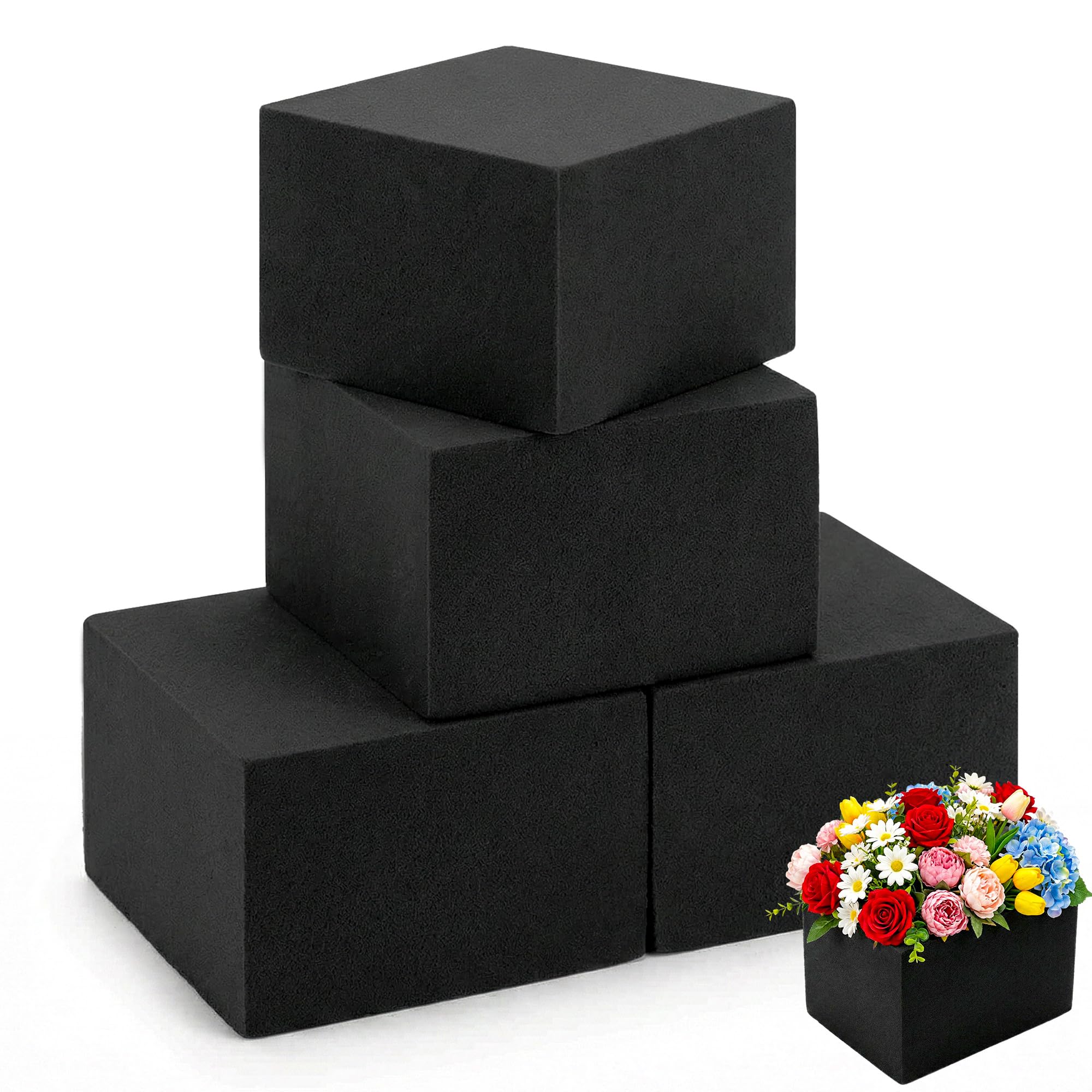 Black Floral Foam Blocks - For Dried & Artificial Flowers -17 Black Floral Foam Blocks - For Dried & Artificial Flowers -17