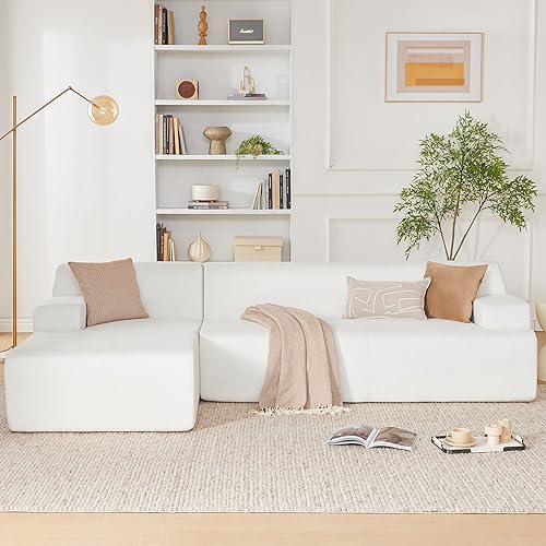 Miniatura 36 de Sofá modular de 108 pulgadas, sofá modular de nube con asiento profundo, moderno sofá modular en forma de L con diván, sofás tapizados sin hueso