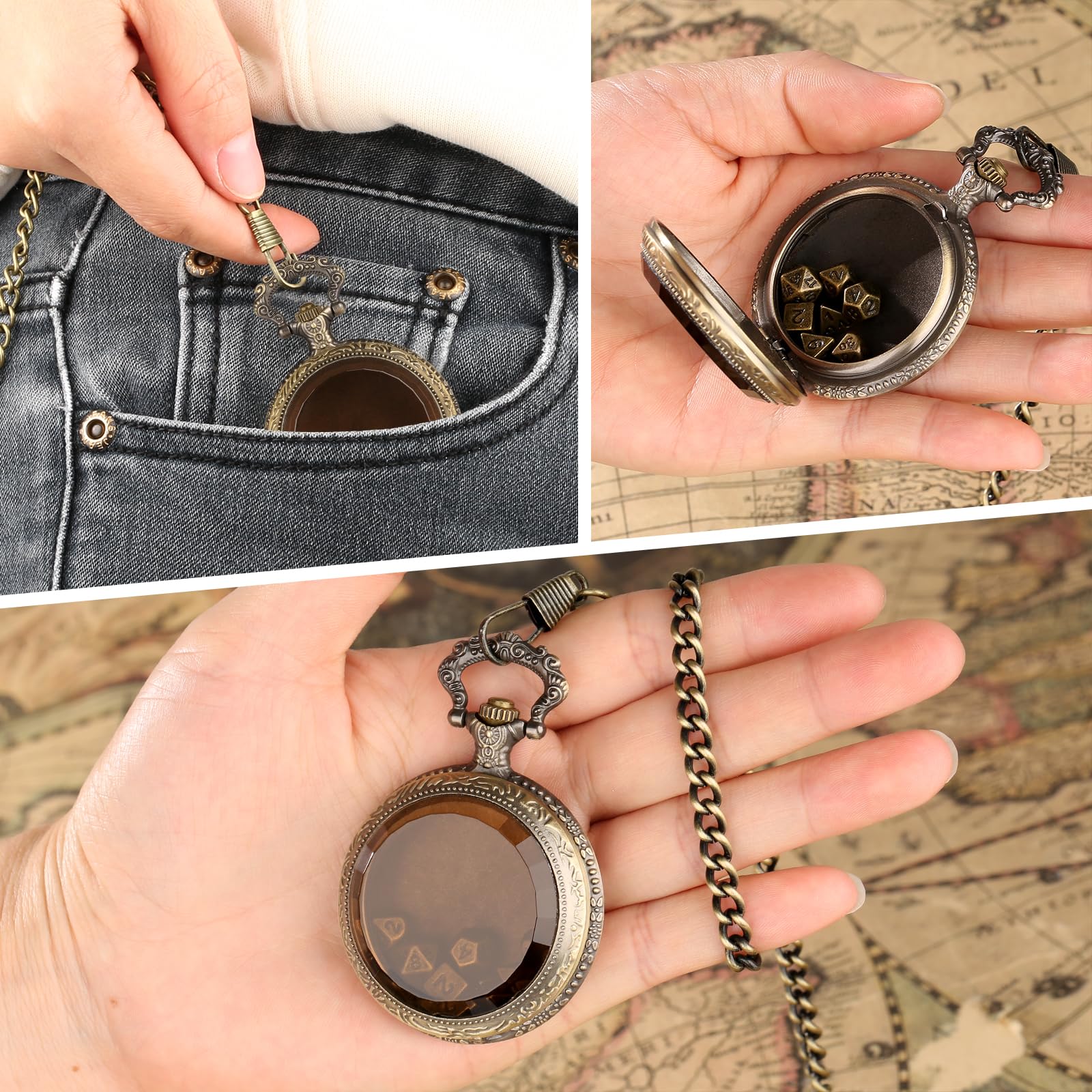 D&D Mini-dobbelstenenset met etui voor zakhorloge draken, 7