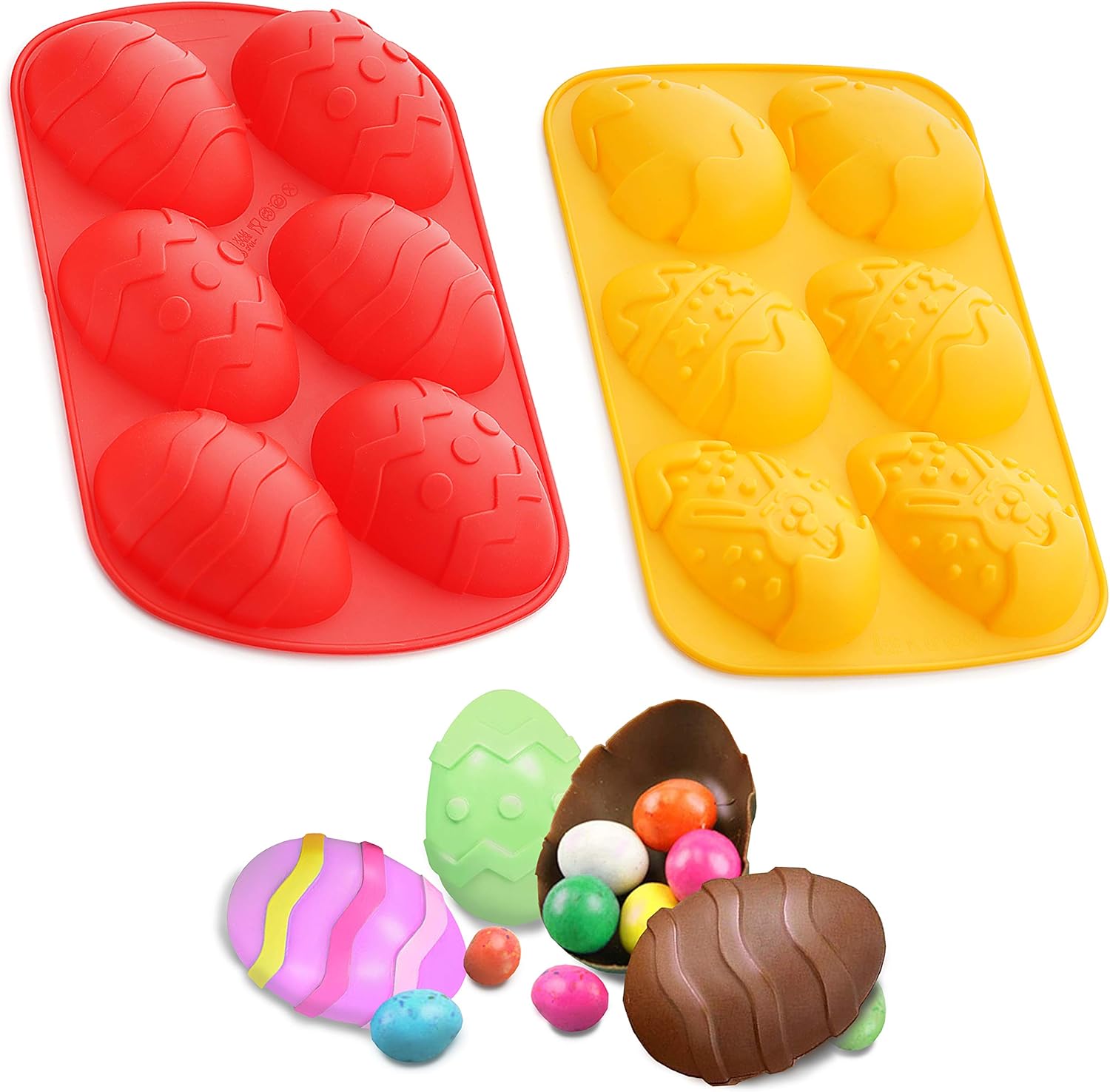 Home Master Chef Easter Egg Silicone Molds for Chocolate