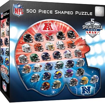 MasterPieces NFL 500 Piece Helmet Shaped Jigsaw Puzzle - 25"x22"