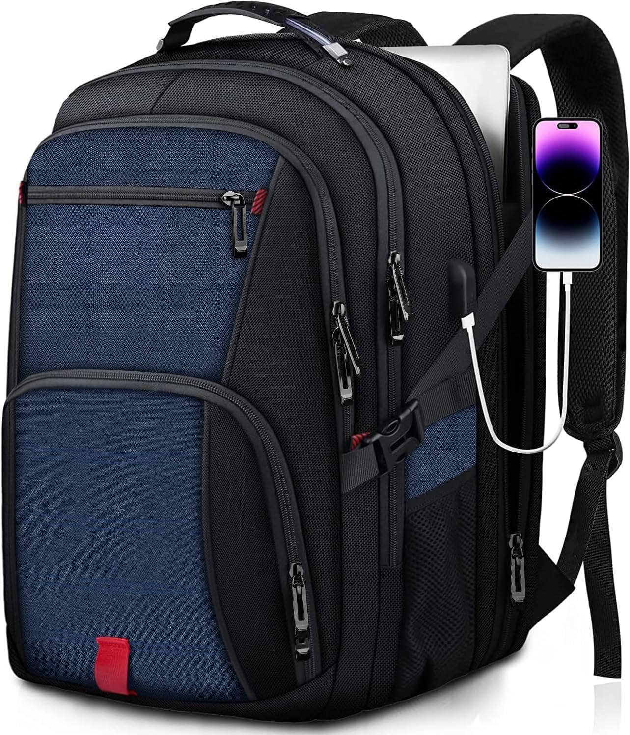 Laptop Backpack, 18.4 Inch Laptop Backpacks for Men Women with USB Port, 55L Anti T...