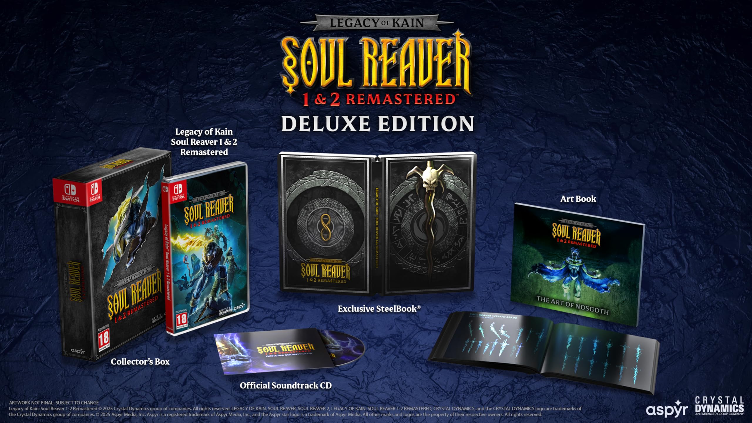 Nintendo Switch Legacy of Kain Soul Reaver 1 & 2 switch Legacy of Kain: Soul Reaver 1 & 2 Remastered Deluxe Edition