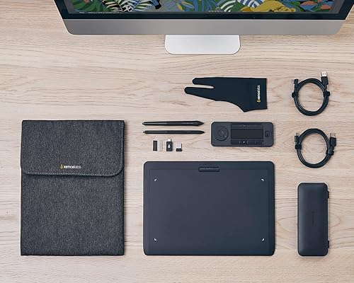 Miniatura 7 de XENCELABS Paquete de tabletas de dibujo, tabletas gráficas de computadora con 40 teclas rápidas personalizables, tableta de bolígrafo ultrafina de
