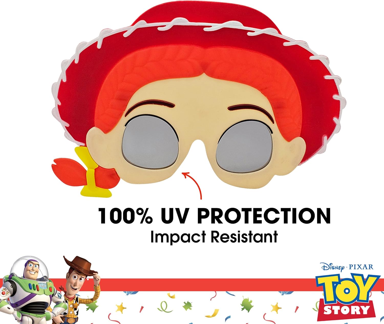 Sun-Staches Toy Story Sunglasses, Disney Costume Accessory