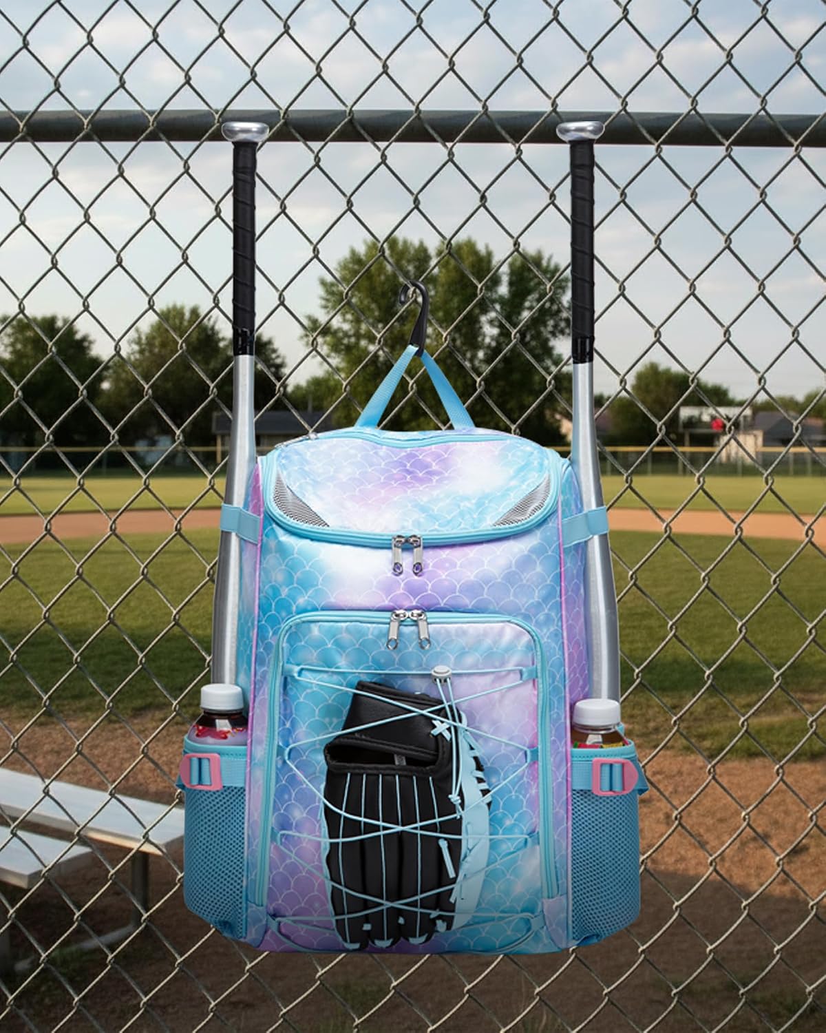 Baseball Softball Equipment Bag for Boys Girls Ages 8-12 10-12 12-14 Large Kids Youth Bat Bag Backpack with Ventilated Shoe Compartment Baseball Softball Stuff Supplies
