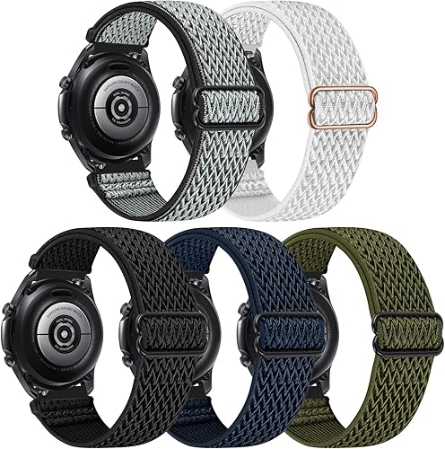 Correas de 0.866in compatibles con Samsung Galaxy Watch 3 de 1.772in, Galaxy Watch de 1.65 pulgadas, Gear S3 Frontier, correa elástica ajustable de