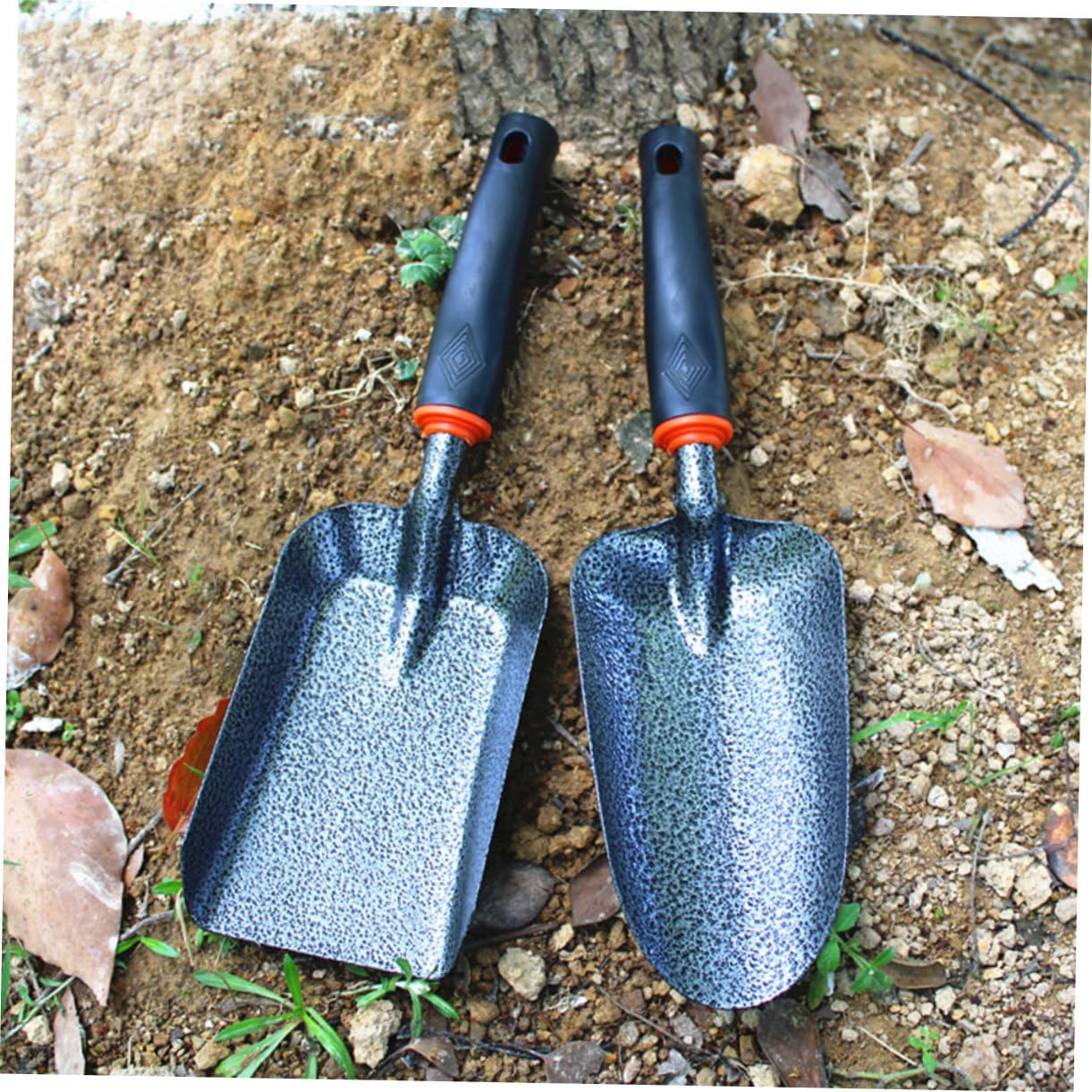 2pcs Iron Handheld Gardening Shovel Loosening and Fertilizing Ergonomic Design Lightweight and Garden Tools for Balcony and Indoor Plant Care