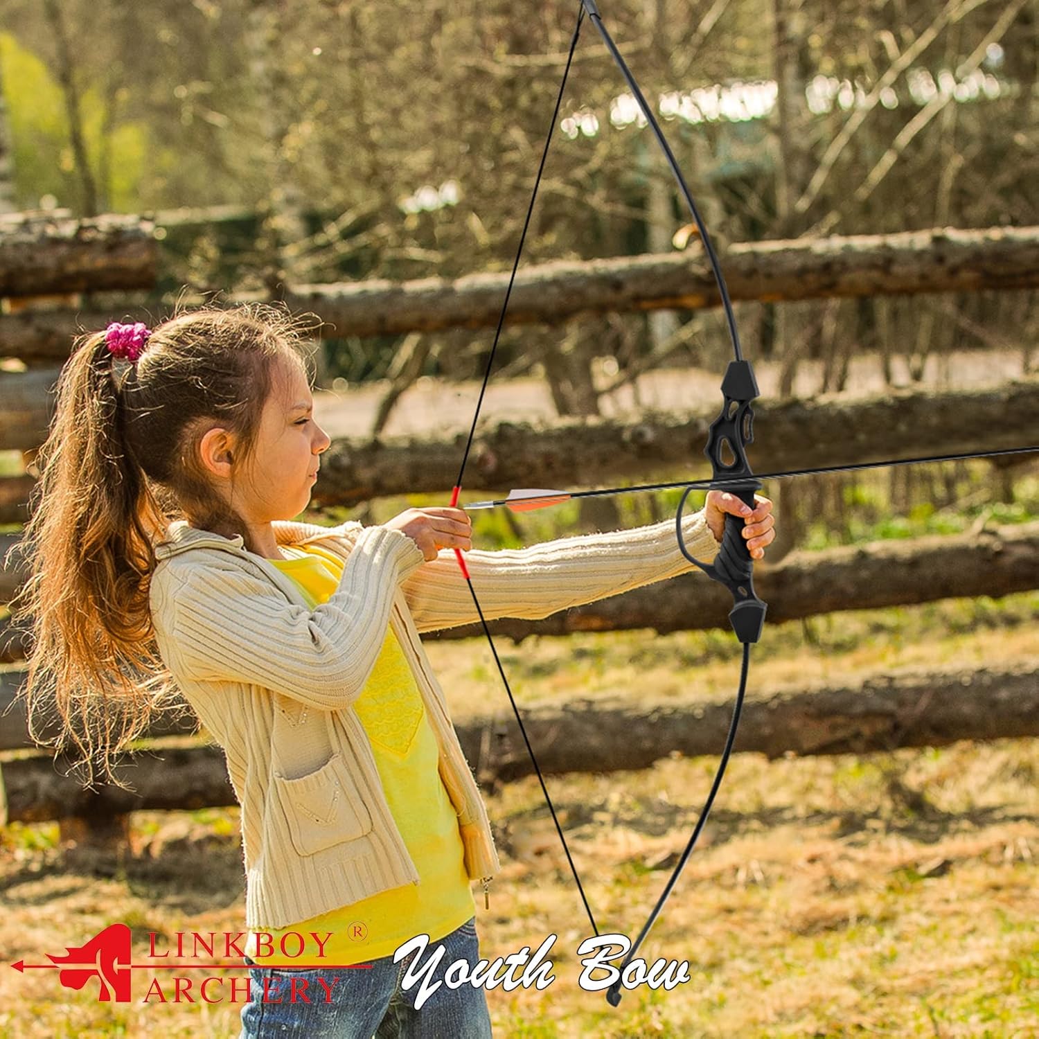 Linkboy Archery Youth Recurve Bow and Arrow Set for Kids 6-12, Beginner’s Bow Kit : Sports & Outdoors